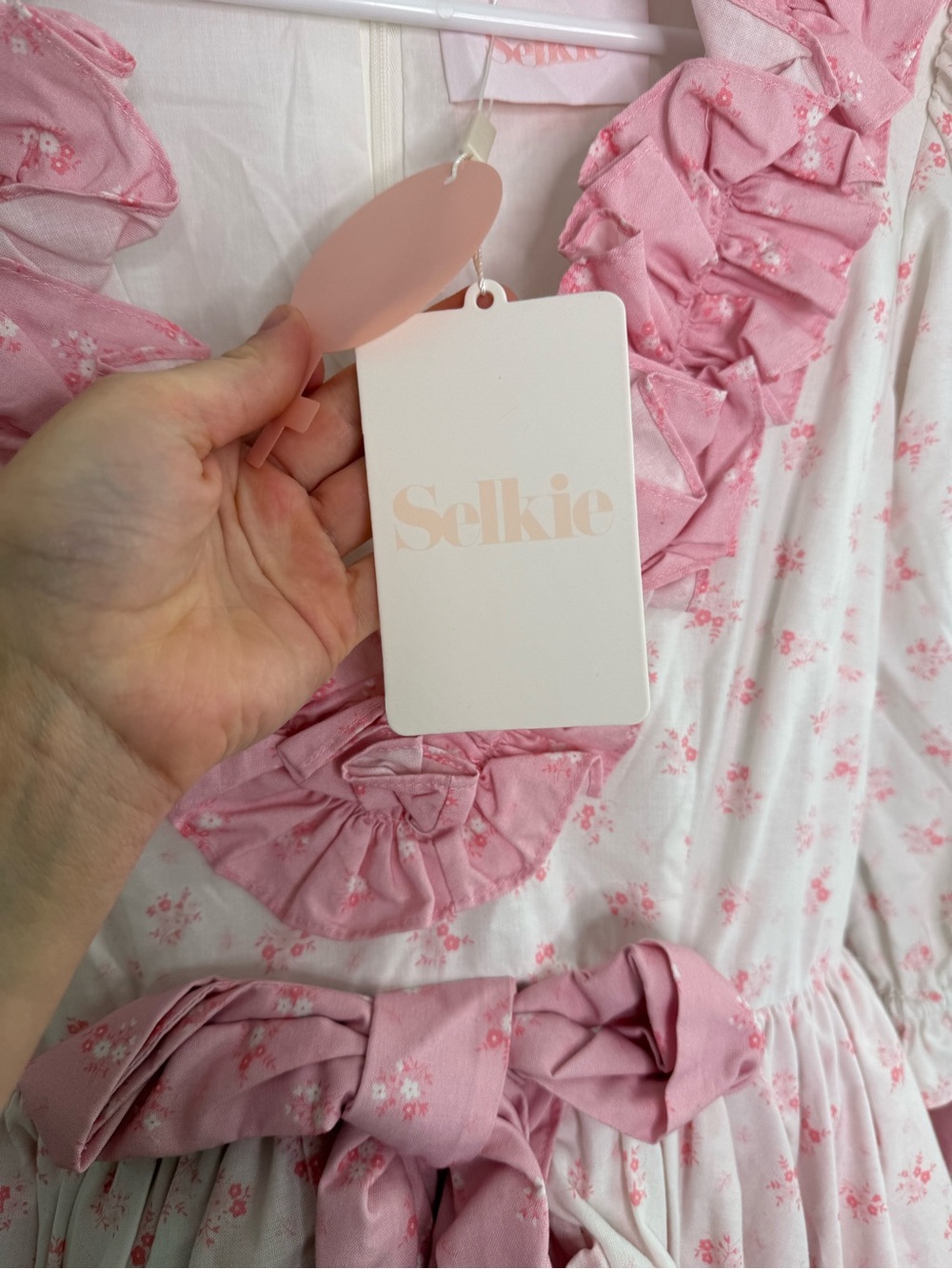 NWT Selkie THE MARIE DRESS SKCP1124P27-PARFAIT POET size small ruffle gown - Picture 6 of 14